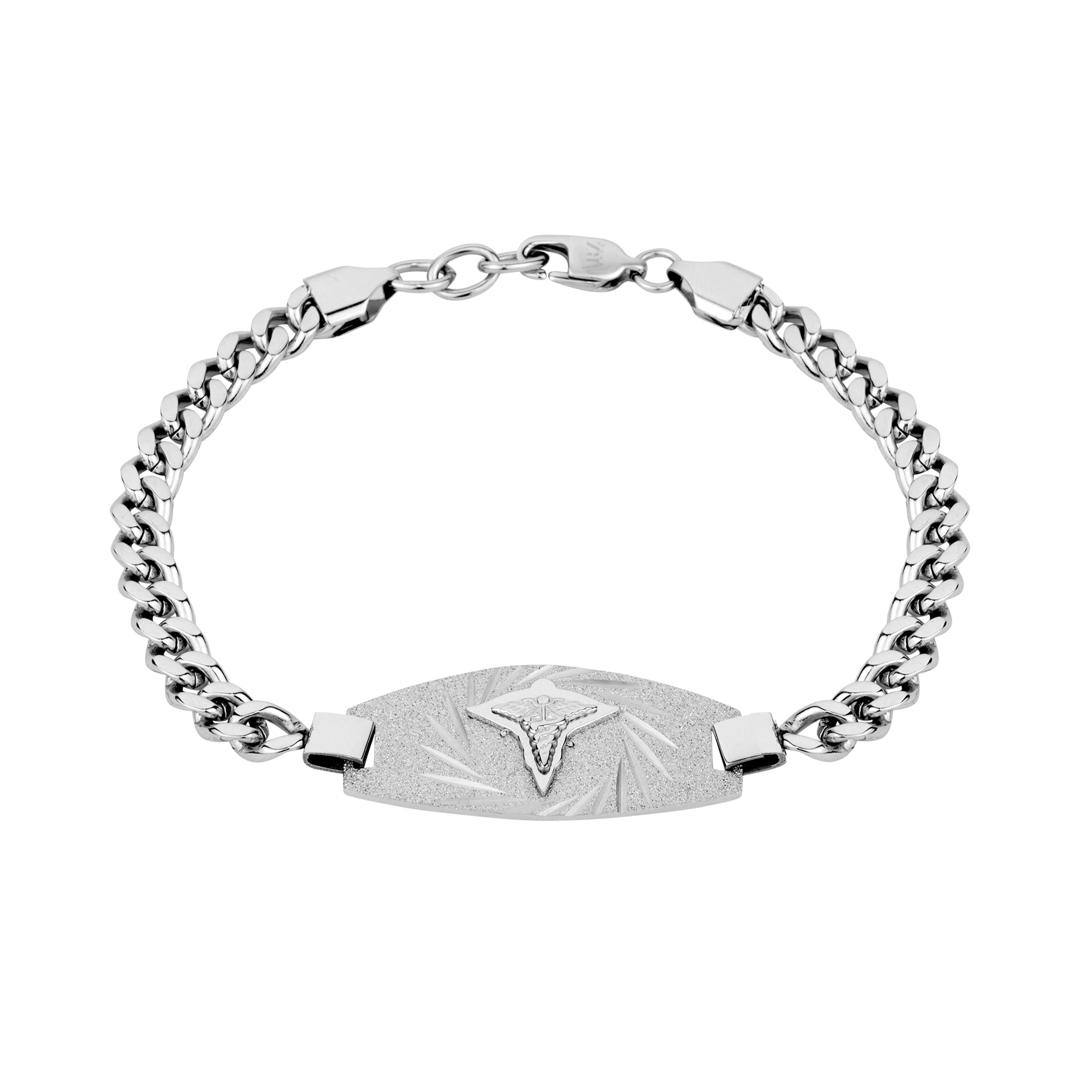 Mens sterling silver online medical id bracelets