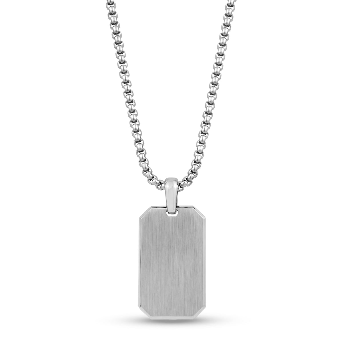 MASCULINE DOG TAG STAINLESS STEEL