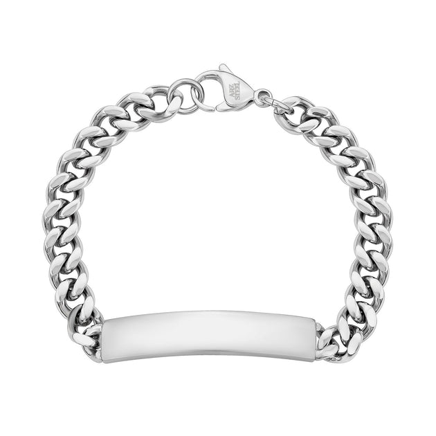 Dark Silver Cuban Link Bracelet For Men in Sterling Silver by oNecklace