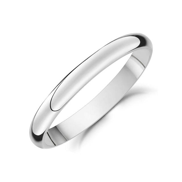 3mm Dome Wedding Band - Unisex Ring - The Steel Shop