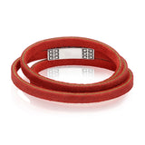 Leather Wrap Bracelet - Mens Steel Leather Bracelets - The Steel Shop