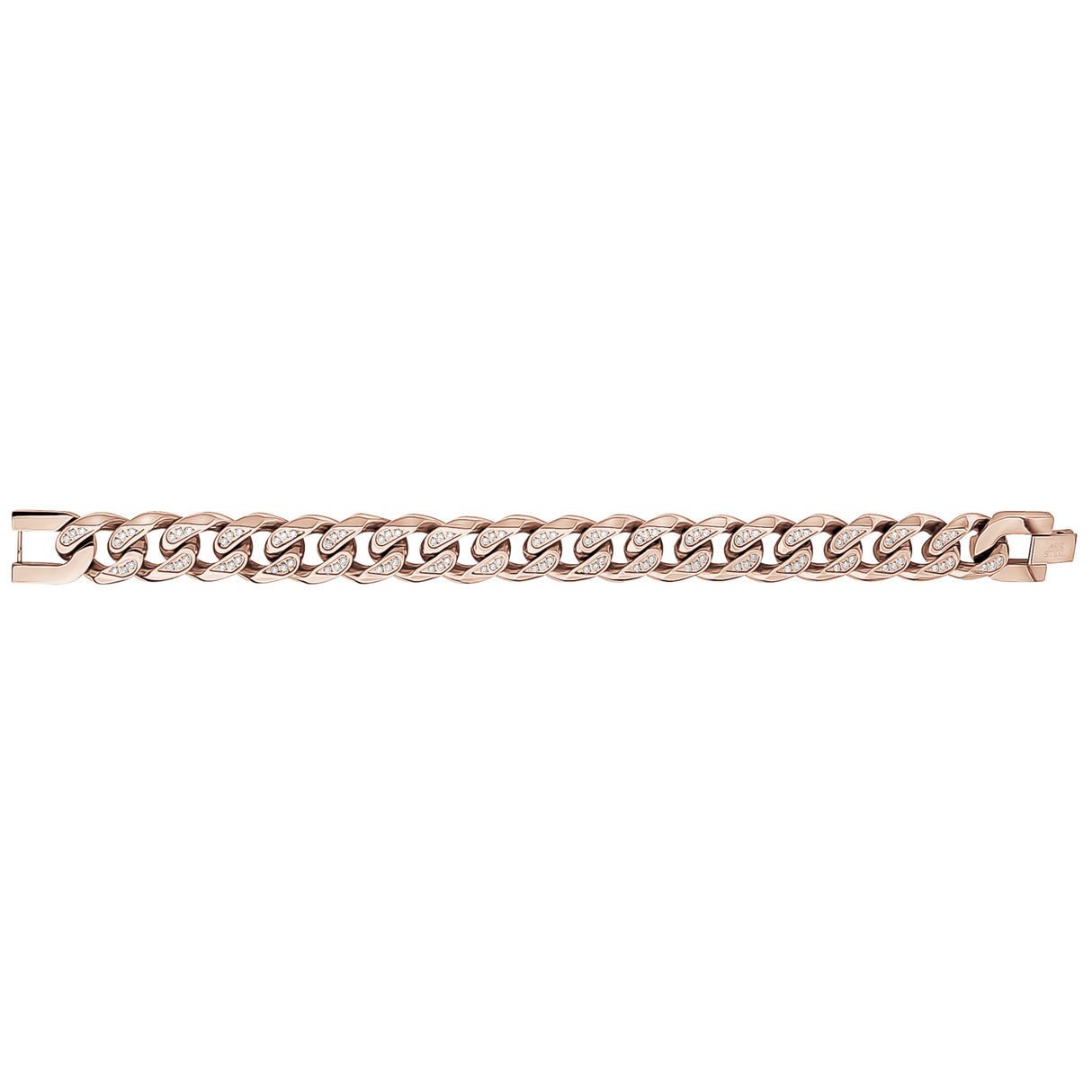 14mm Stone-Set Chunky Cuban Link Bracelet