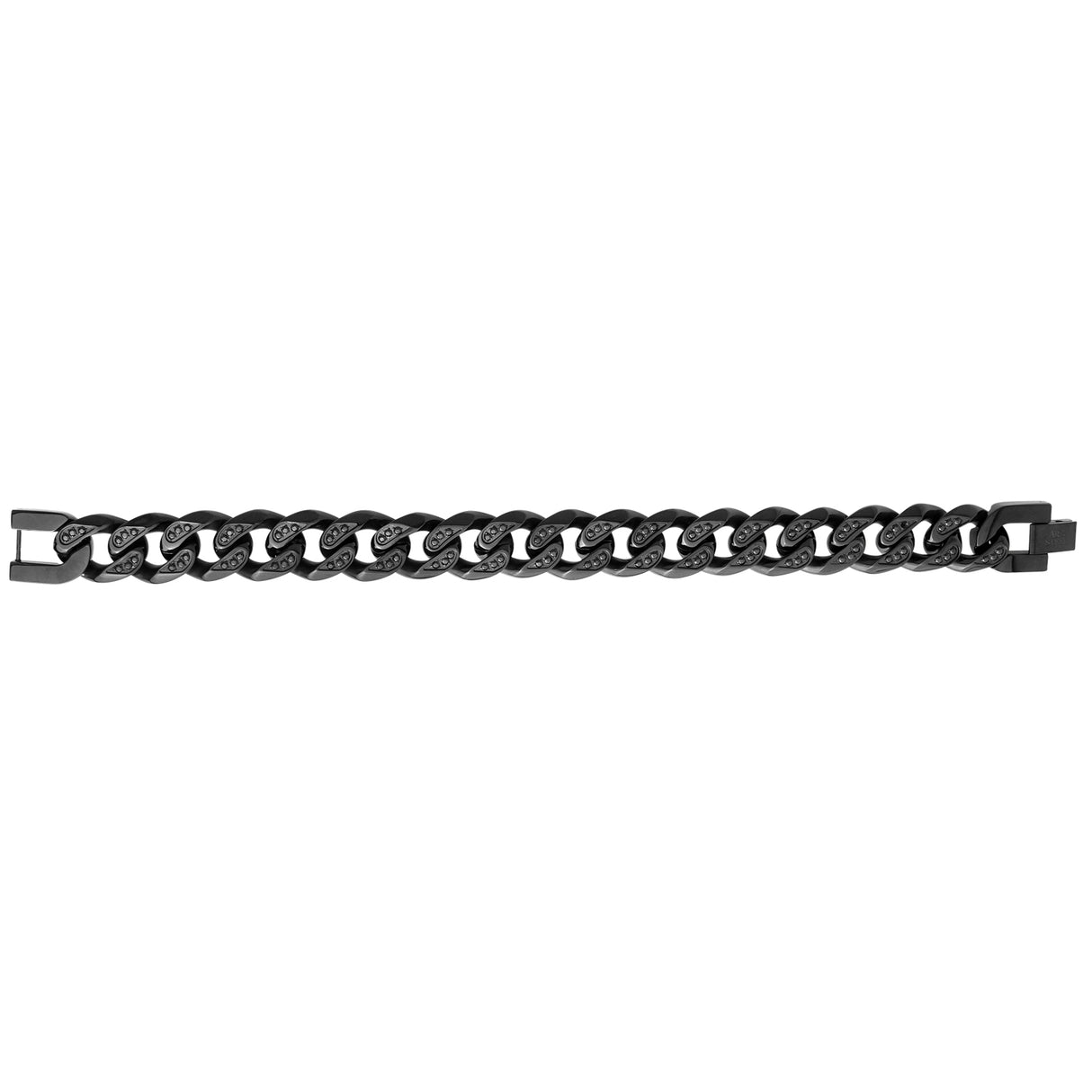 14mm Stone-Set Chunky Cuban Link Bracelet