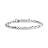 Custom Clasp Wheat Chain Bracelet - Mens Steel Bracelets - The Steel Shop