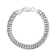 Diamond Cut Double Curb Bracelet - Mens Steel Bracelets - The Steel Shop