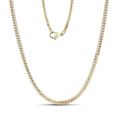 Flat Miami Cuban Link Chain - Unisex Necklaces - The Steel Shop