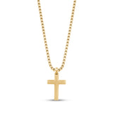 Mini Beveled Edge Cross Pendant - unisex pendant - The Steel Shop