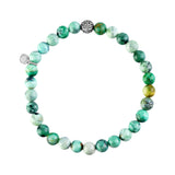 Green Variscite Bead Bracelet | 6MM - Unisex Bead Bracelet - The Steel Shop