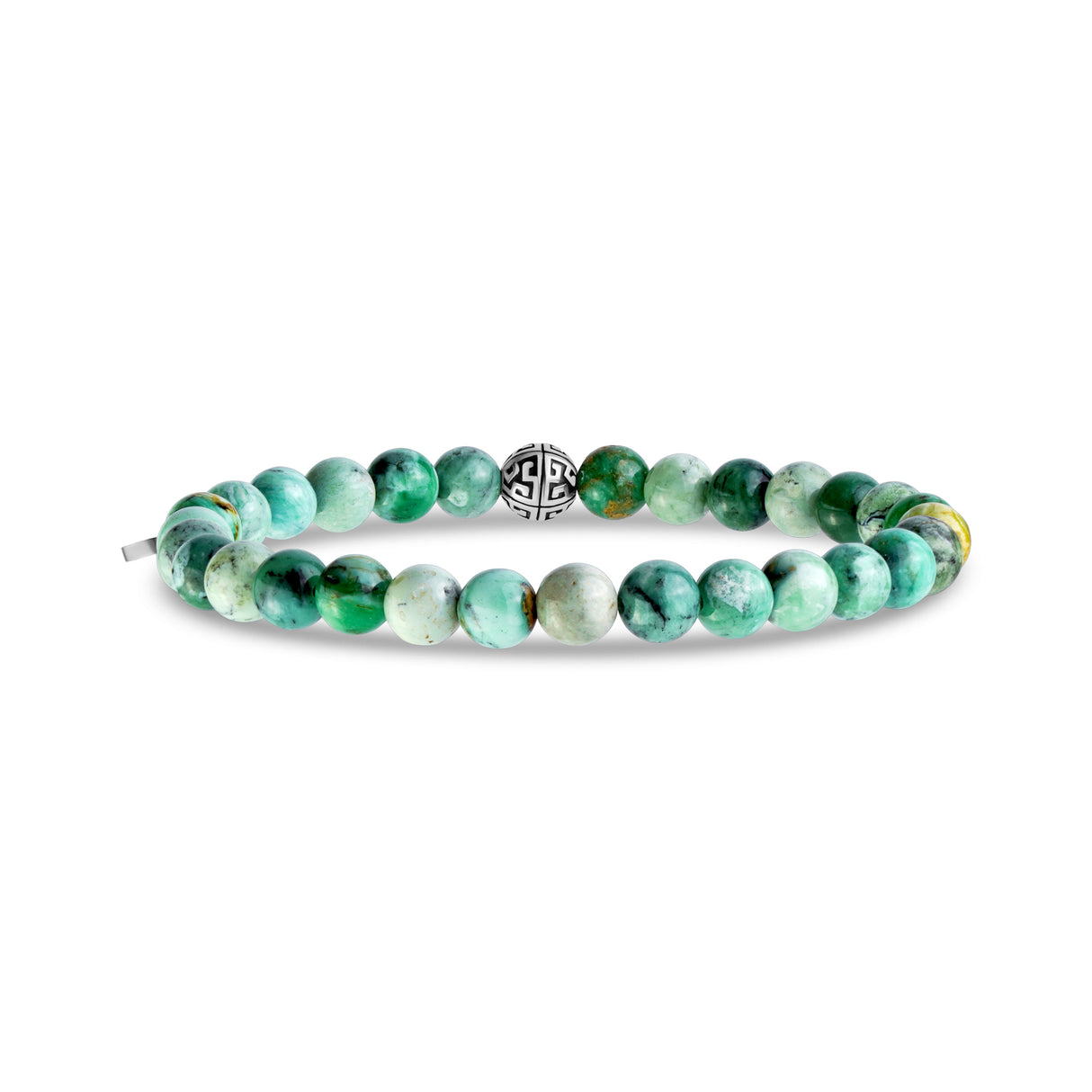 Green Variscite Bead Bracelet | 6MM - Unisex Bead Bracelet - The Steel Shop