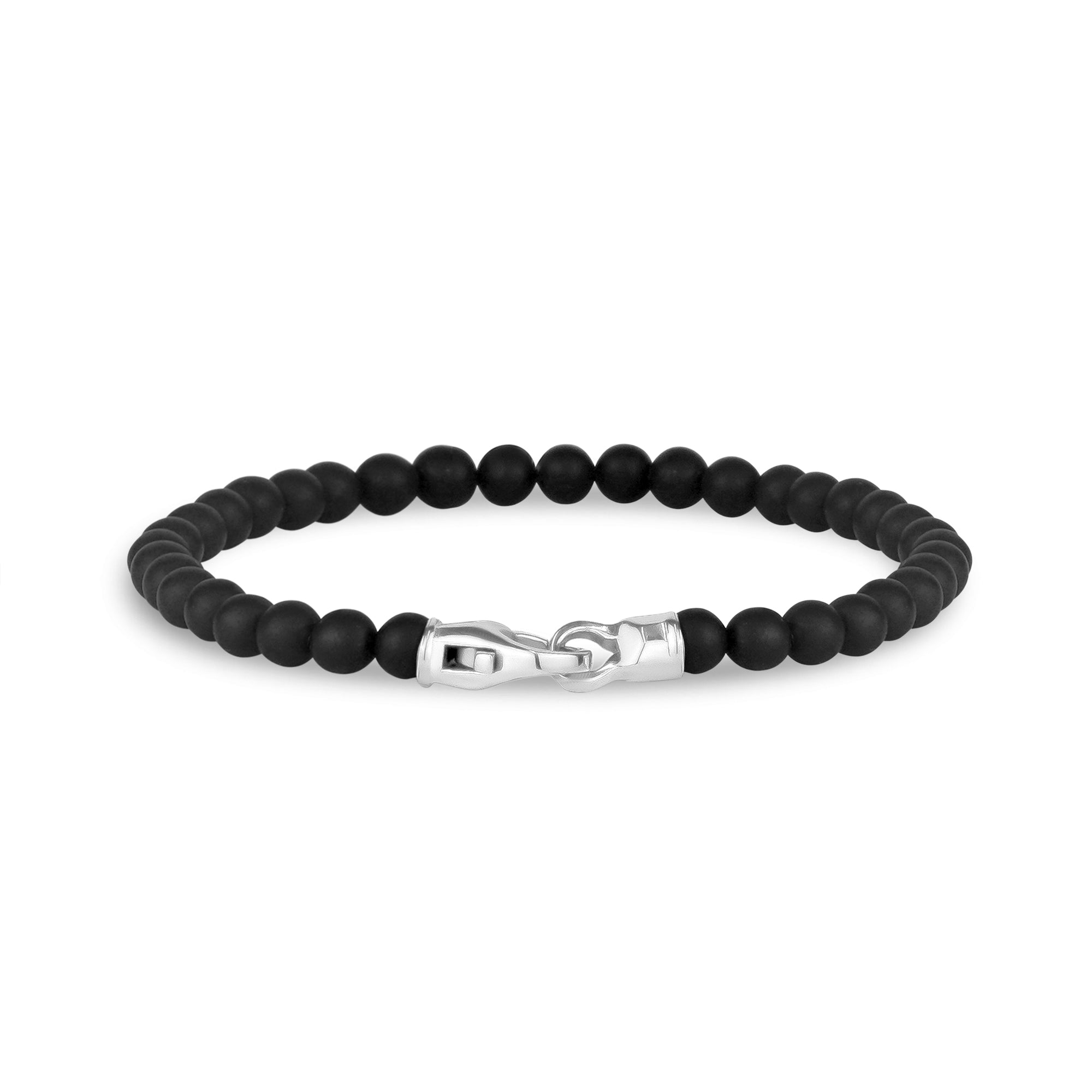 DAVID YURMAN Men's Spiritual Bead hot Bracelet with Black Onyx Matte 8.5 inches.