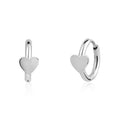 Heart Huggie Earrings - Earrings - The Steel Shop