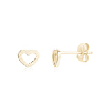 Mini Hollow Heart Studs