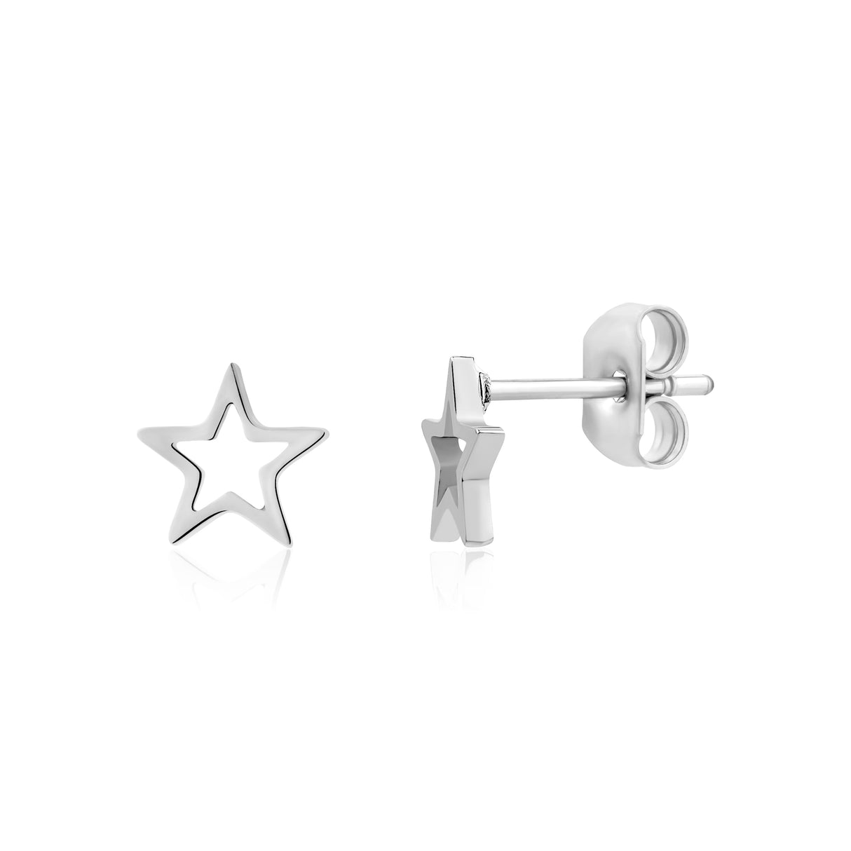 Mini Hollow Star Studs