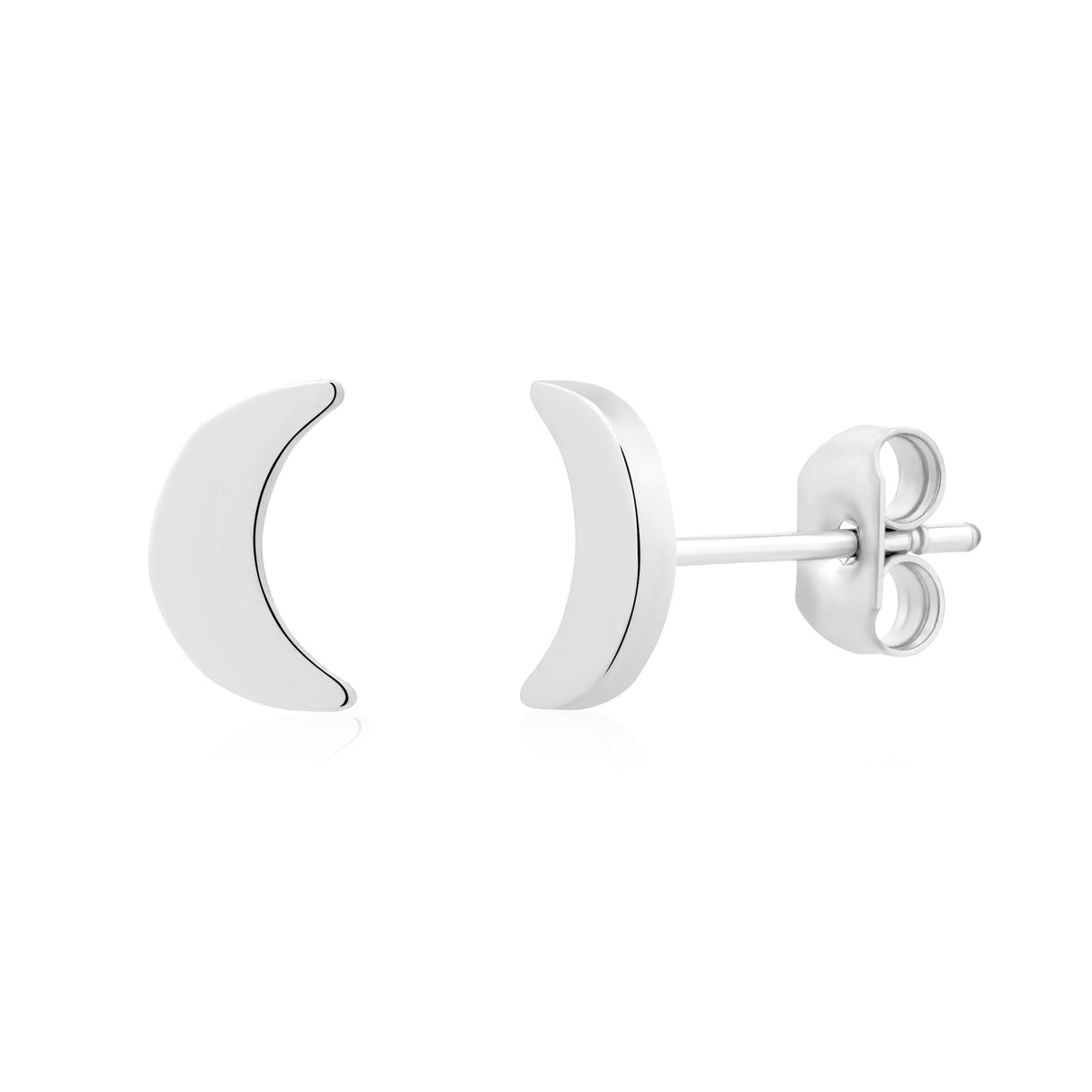 Mini Crescent Moon Studs