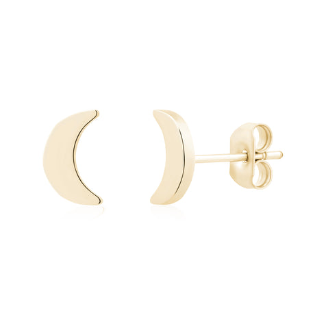 Mini Crescent Moon Studs