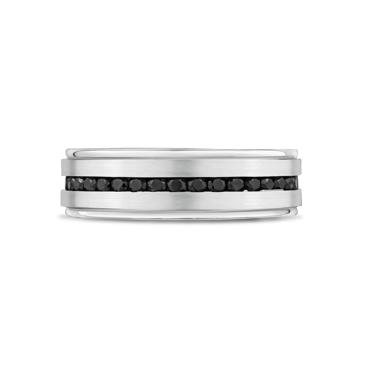 Black Stone Matte Band - Men Ring - The Steel Shop