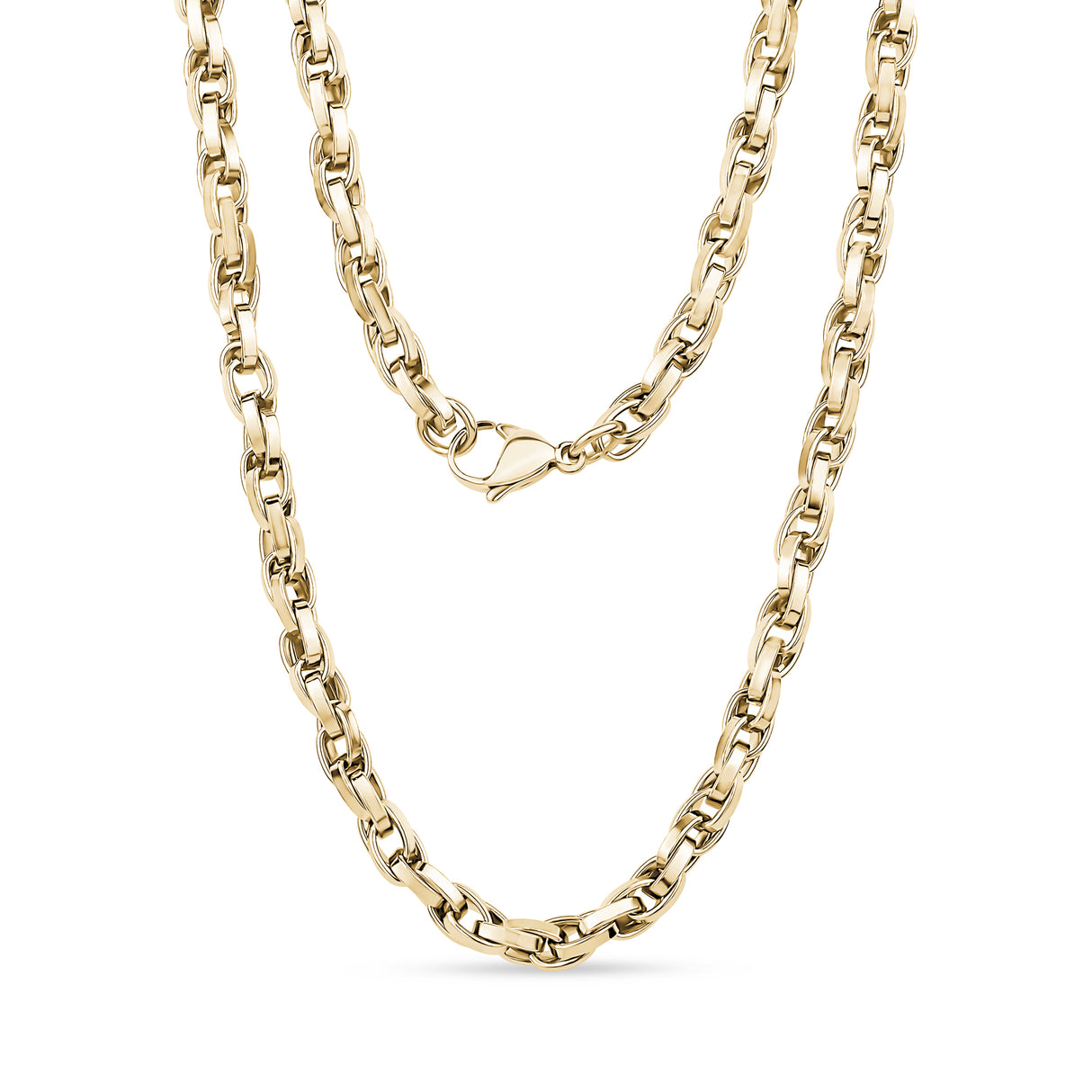 Twist Oval Link Chain - Women's Necklaces - The Steel Shop