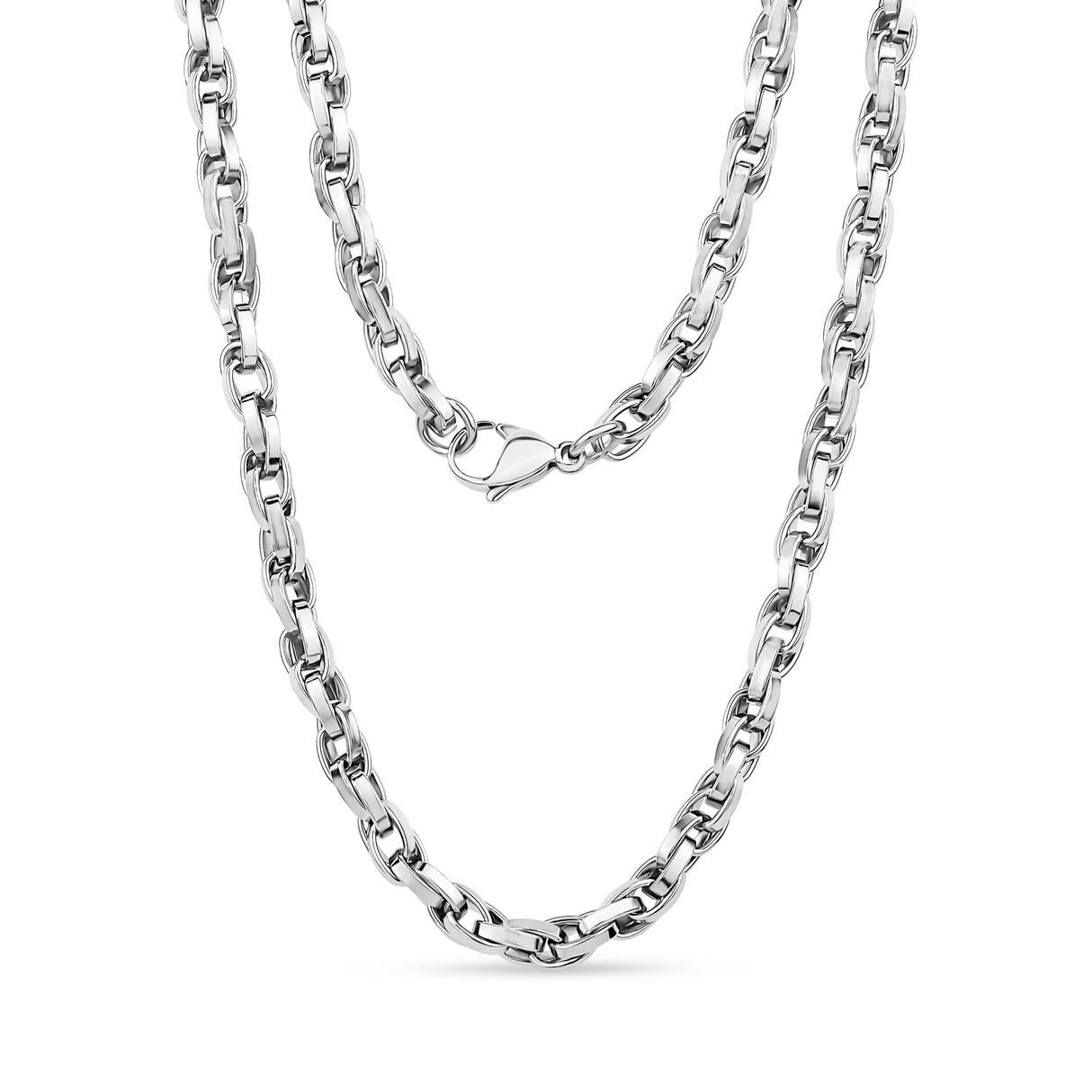 Twist Oval Link Chain - Women's Necklaces - The Steel Shop