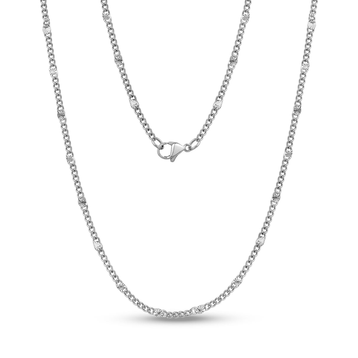 Starburst Station Chain - Women's Necklaces - The Steel Shop