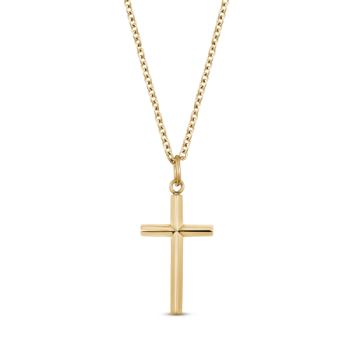 Womens Modern Stainless Steel Cross Pendant – The Steel Shop