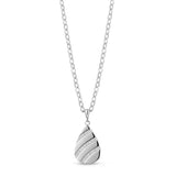 Radiant Stone-Set Tear Drop Pendant - Women Pendant - The Steel Shop