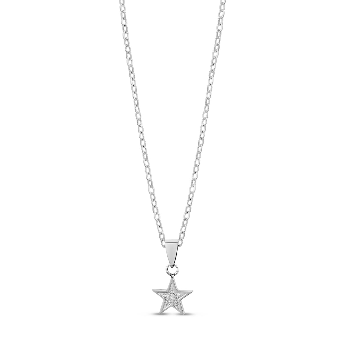 Stone-Set Star Pendant - Women Pendant - The Steel Shop