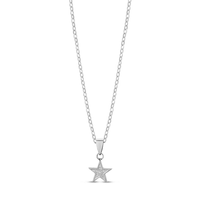 Stone-Set Star Pendant - Women Pendant - The Steel Shop