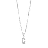 Stone-Set Initial Pendant - Women Pendant - The Steel Shop