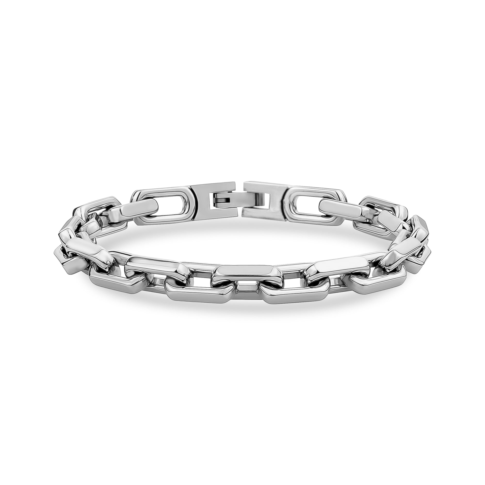 Link Bracelet Solid Stainless Steel / 10mm / 7 (Fitted)