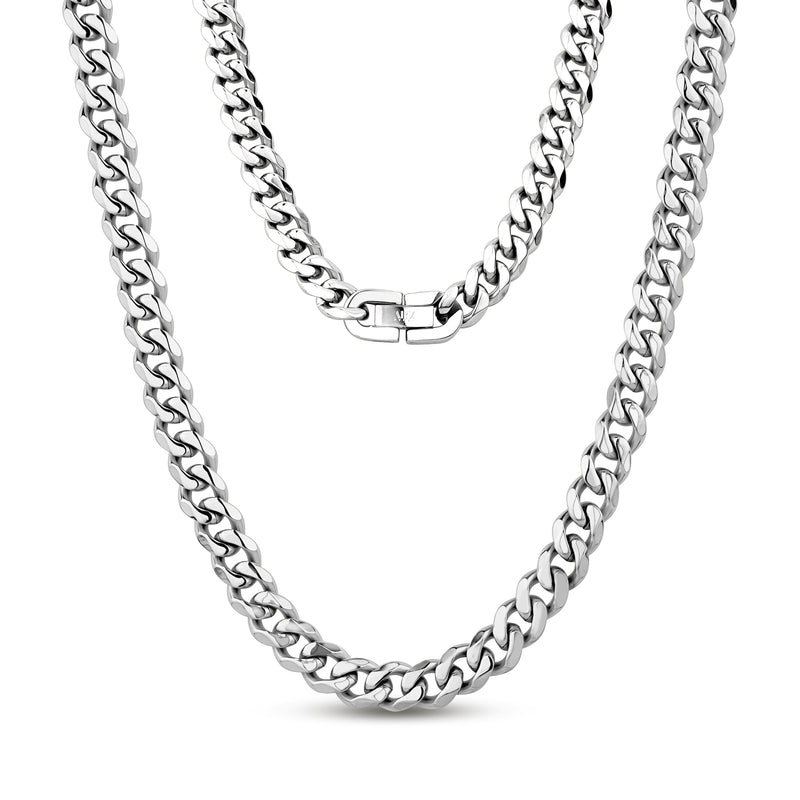 8mm Men's Stainless Steel Cuban Link Chain Necklace – The Steel Shop