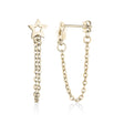 Star + Chain Earrings - Earrings - The Steel Shop