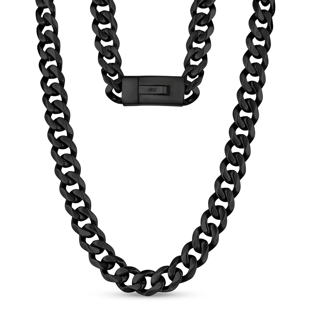 8 mm Black Stainless Steel Cuban Chain Necklace, In stock!