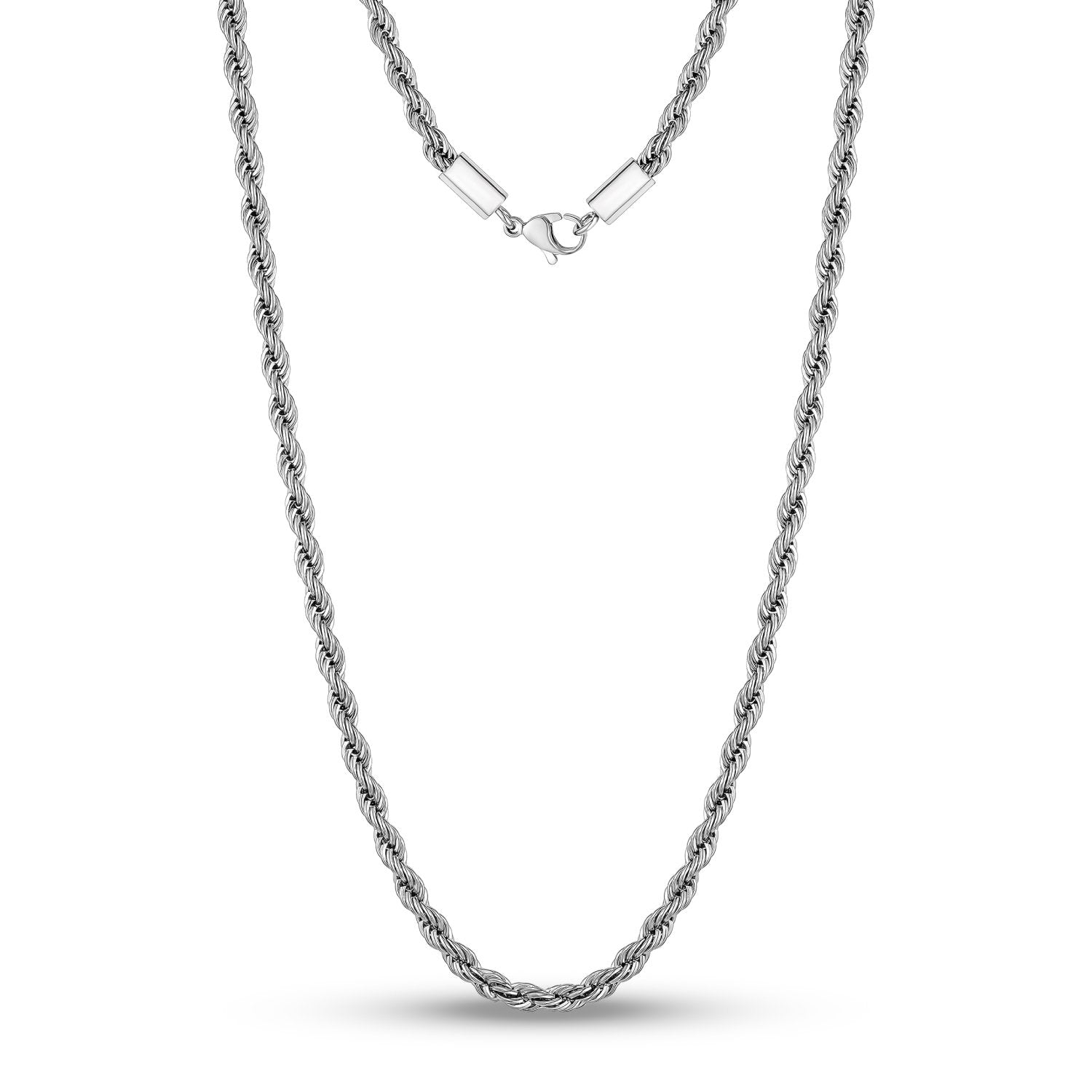 Mens rope chain on sale sterling silver