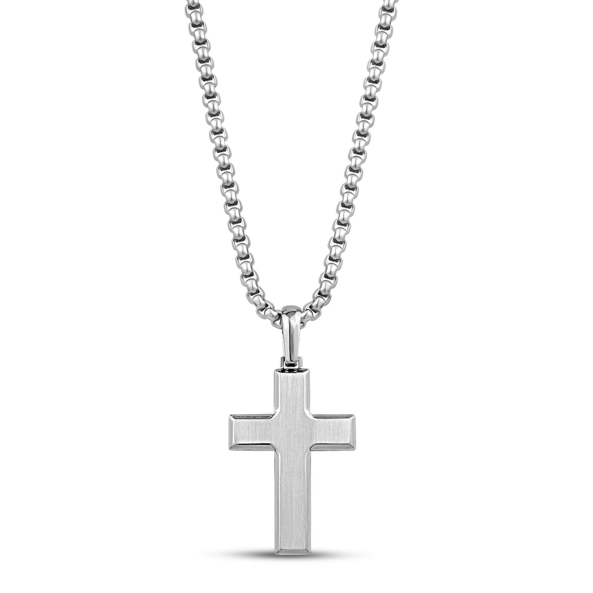 Buy Black Cross Necklace, Stainless Steel Religious Jewelry, Mens Cross  Pendant Online in India - Etsy