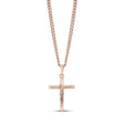 Men Pendant - Rose Gold Crucifix Jesus Cross Pendant