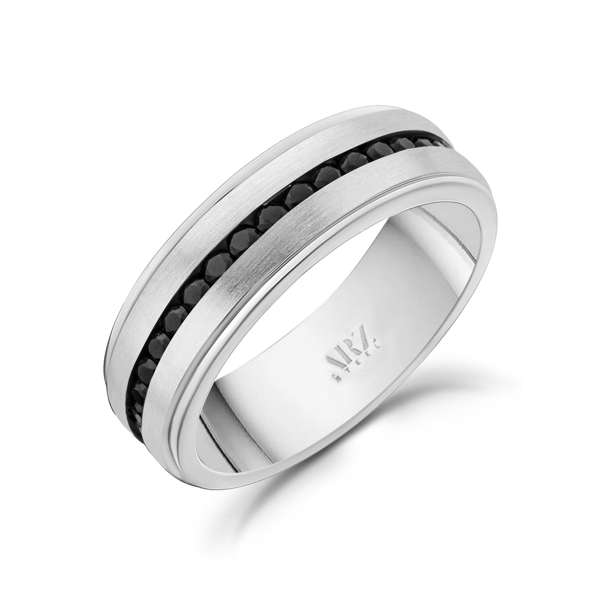 Mens stainless on sale wedding bands