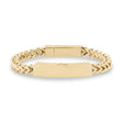 Mens Steel Bracelets - 6mm Gold Franco Link Engravable ID Urn Bracelet for ashes