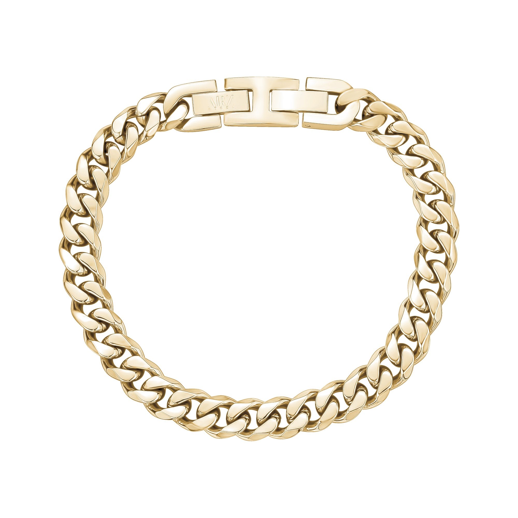 Stainless steel gold on sale cuban link bracelet