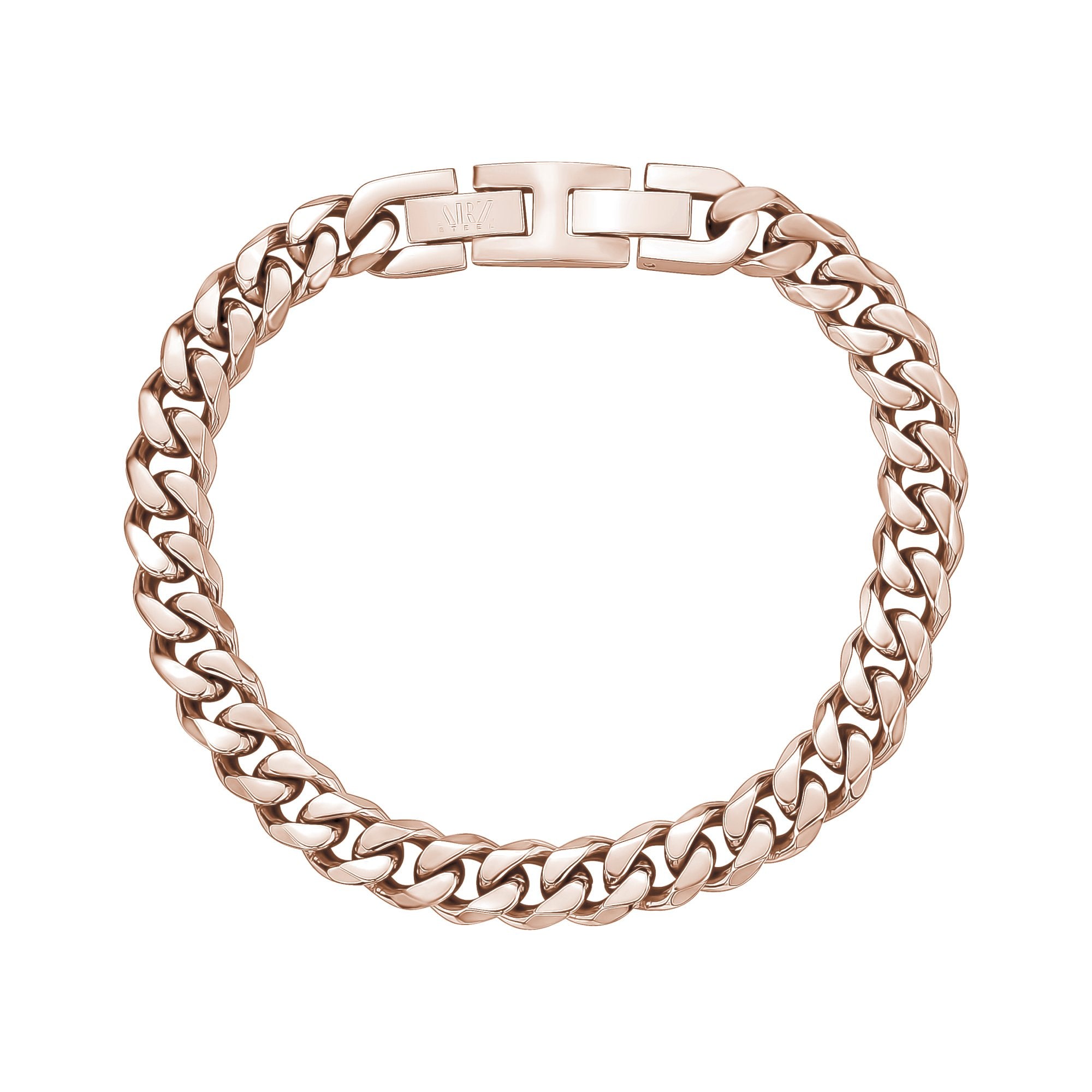 Cuban Link Chain 14K Gold Plated Curb Bracelet 8.5