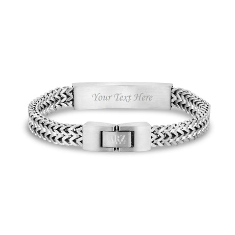 Double Franco Link ID Bracelet - Mens Steel Bracelets - The Steel Shop