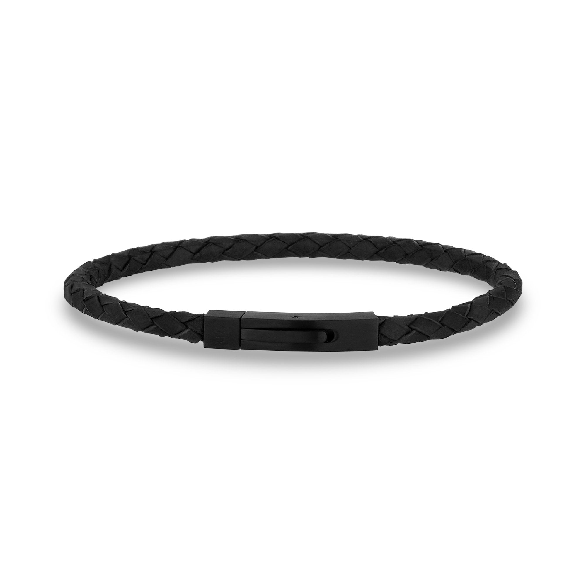 Mens black leather bracelet, mens leather bracelets UK