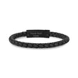 Mens Steel Leather Bracelets - 6mm Engraved Gray Leather Engravable Bracelet