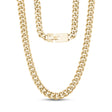 Unisex Necklaces - 8mm Engravable Gold Cuban Link Chain