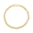 Unisex Steel Bracelet - 5mm Anchor Link Gold Bracelet