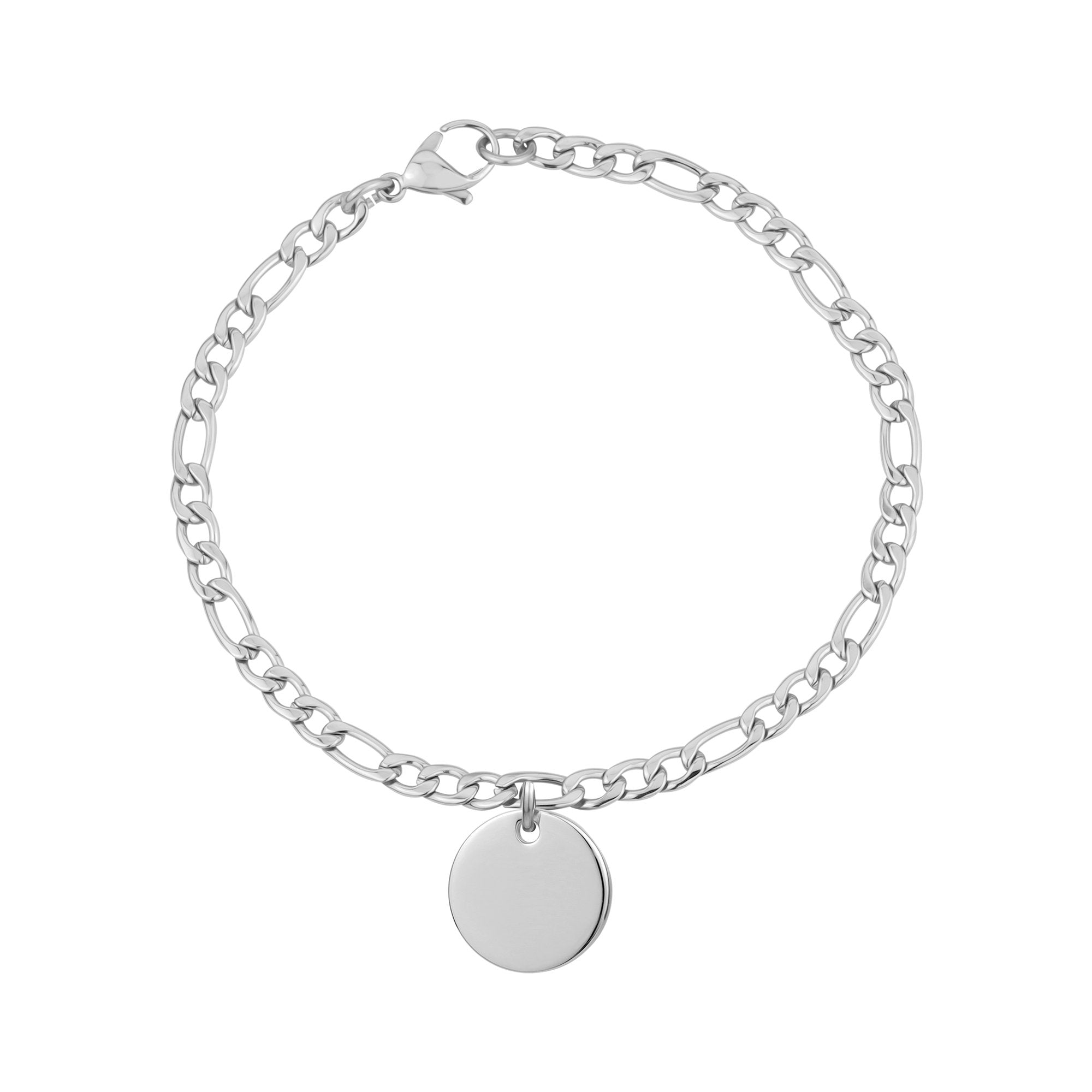 Link charm clearance bracelet stainless steel