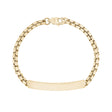 Women Bracelet - 4mm Round Box Engravable Gold Steel ID Bracelet