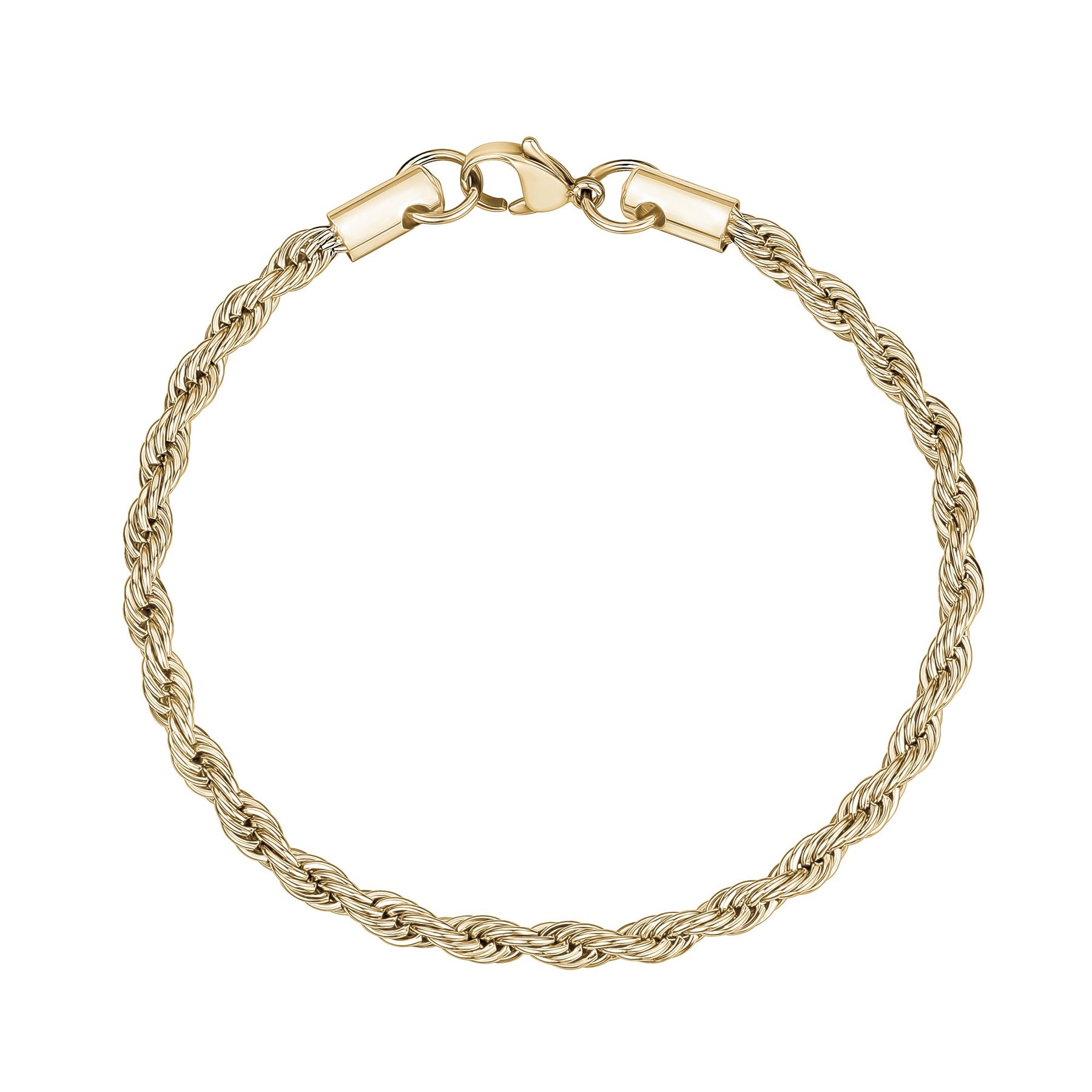 4mm 14kt Yellow Gold Wheat-Chain Bracelet