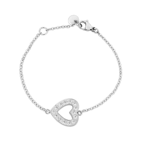 Cubic Zircon Heart Bracelet - Women Bracelet - The Steel Shop