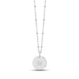 Women Pendant - Engravable Beaded Chain Round Pendant